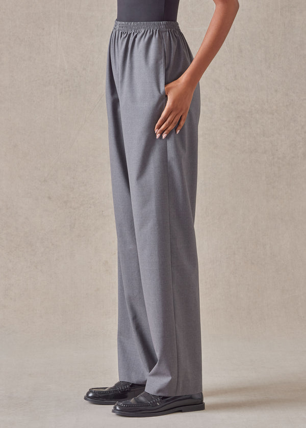 Eskandar Tropical Wool Regular Trouser