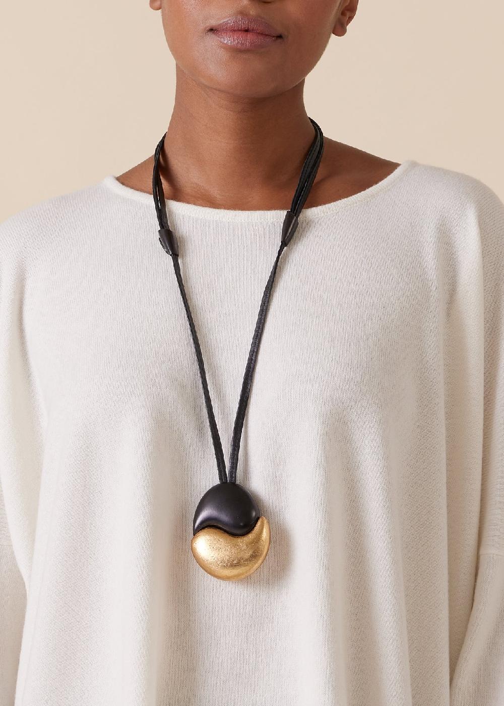 Eskandar Two Part Interconnected Oval Pendant