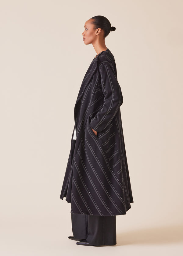 Eskandar Wool Cashmere Mix Caucasus Robe Coat