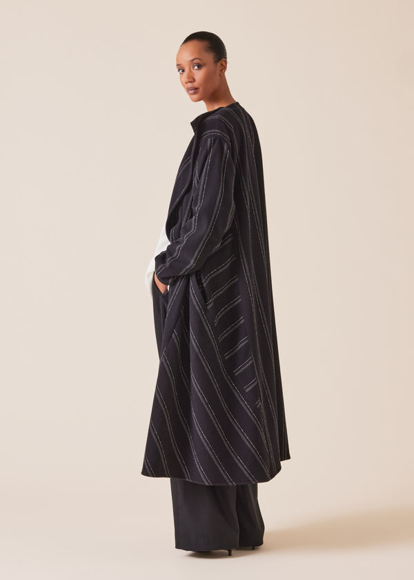 Eskandar Wool Cashmere Mix Caucasus Robe Coat