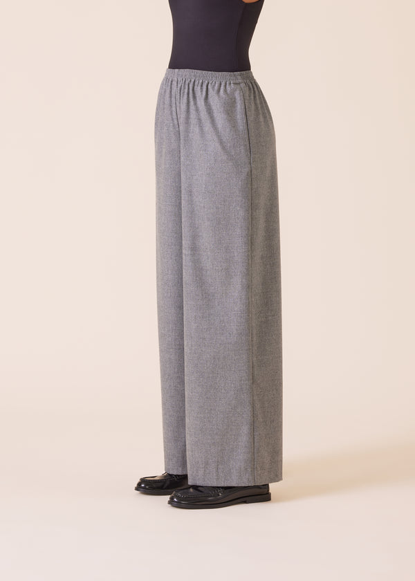 Eskandar Wool Cashmere Mix Flared Trouser