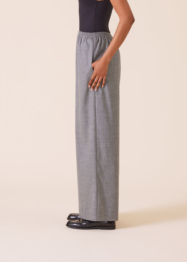 Eskandar Wool Cashmere Mix Flared Trouser