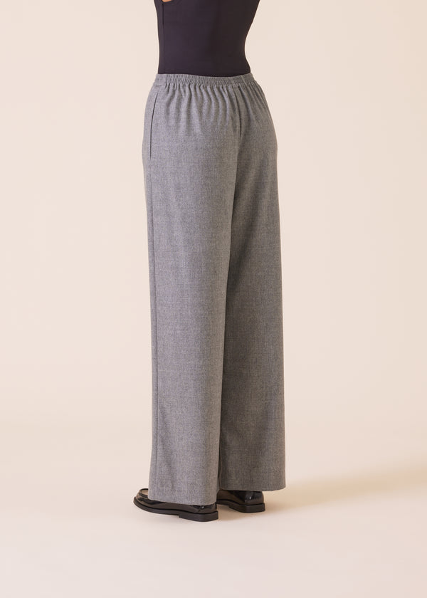 Eskandar Wool Cashmere Mix Flared Trouser