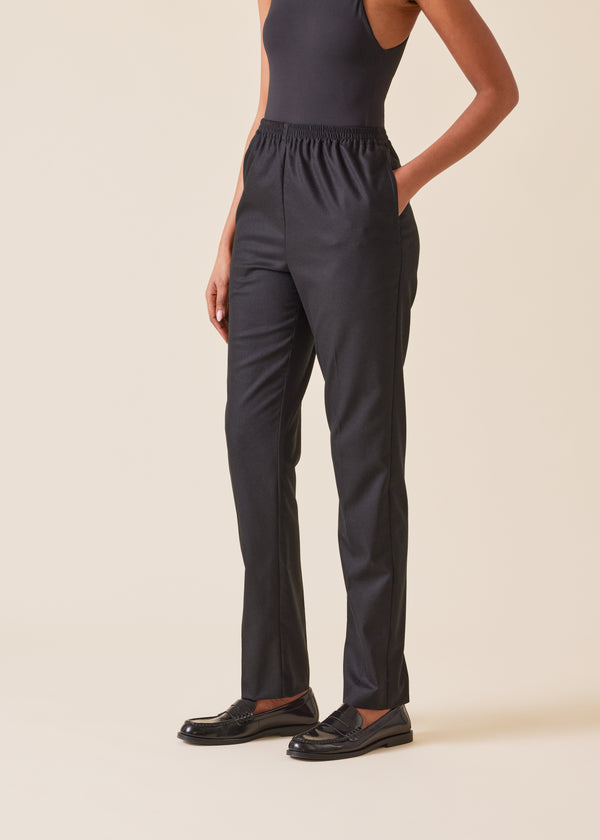 Eskandar Wool Cashmere Mix Narrow Trouser