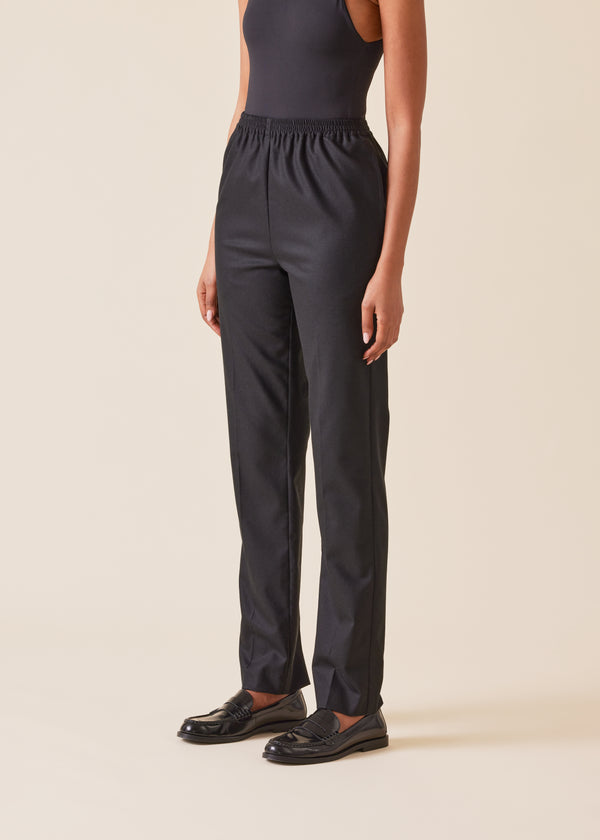 eskandar wool cashmere mix narrow trouser