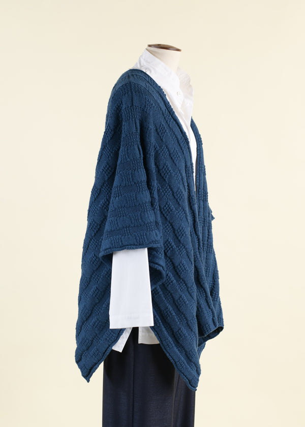 Eskandar Wool Extra Wide Knit Tabard - Mid