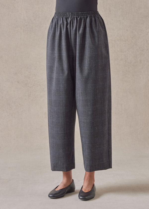 eskandar wool linen japanese trouser