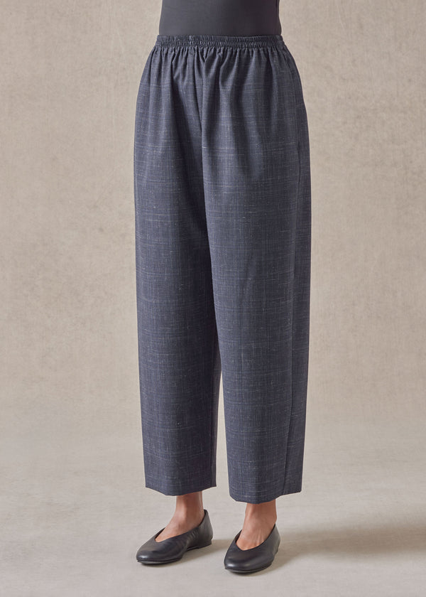 eskandar wool linen japanese trouser