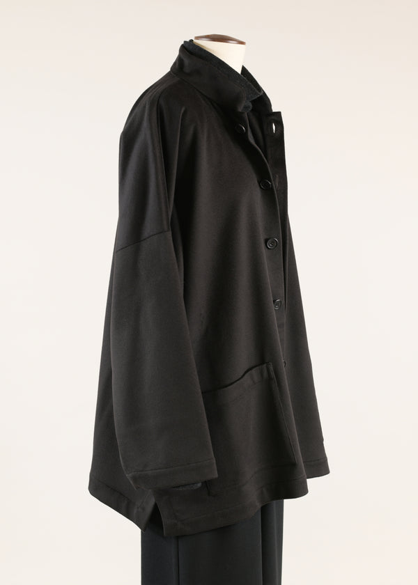 Eskandar Wool Mandarin Coat - Long