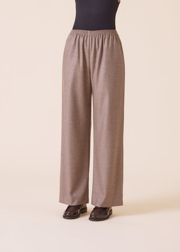 eskandar wool silk mix trouser