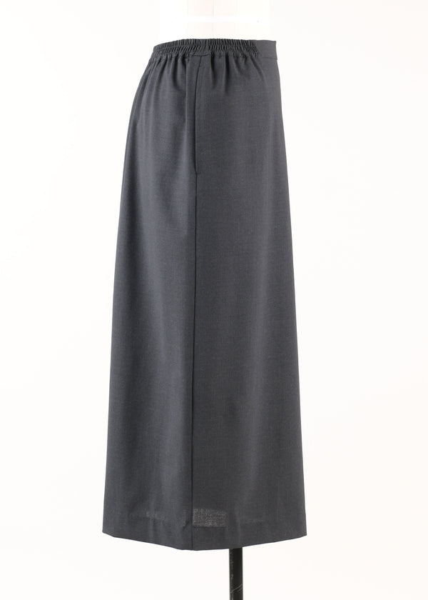 Eskandar Wool Straight Skirt