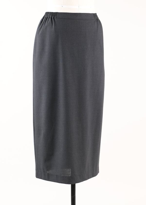 eskandar wool straight skirt