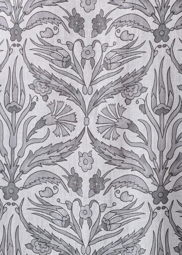 Eskandar Linen Wide A-line Collarless Shirt - Very Long With Slits