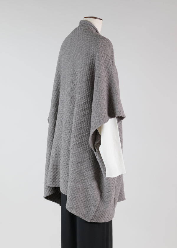 Eskandar Merino Wide Rolling Front Tabard - Long Plus