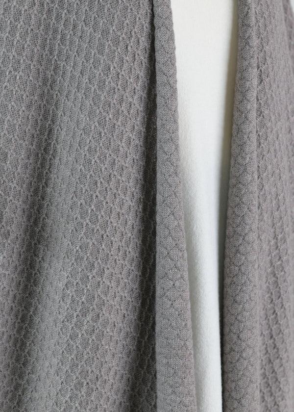 Eskandar Merino Wide Rolling Front Tabard - Long Plus