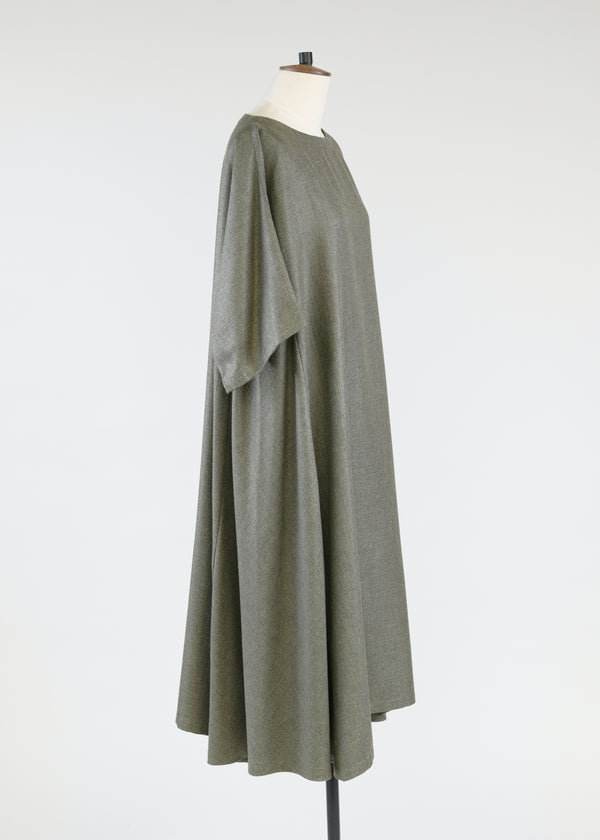 Eskandar Scoop Neck T-shirt Dress W/bias Side Panel