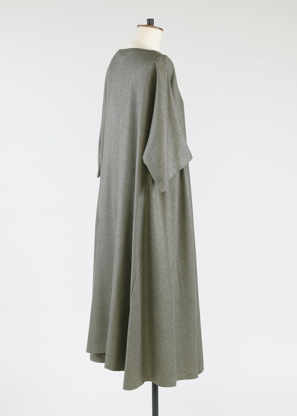 Eskandar Scoop Neck T-shirt Dress W/bias Side Panel