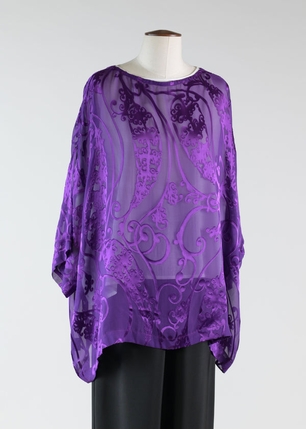eskandar silk mix 3/4 sleeve bateau neck tunic - long