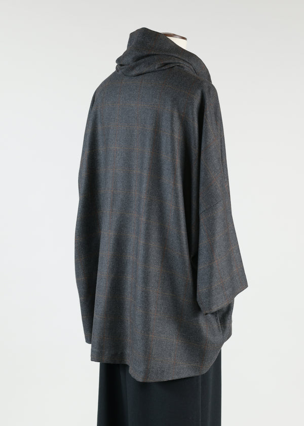 Eskandar Sloped Shoulder Monks Top - Long (3/4 Sleeves)