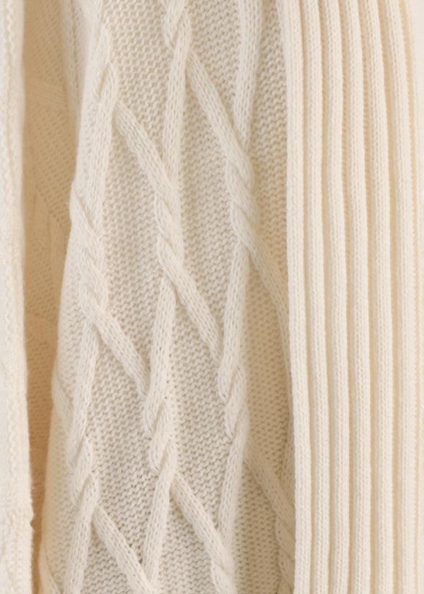 Eskandar Wide Shawl Collar Cardigan Coat - 3/4 Length