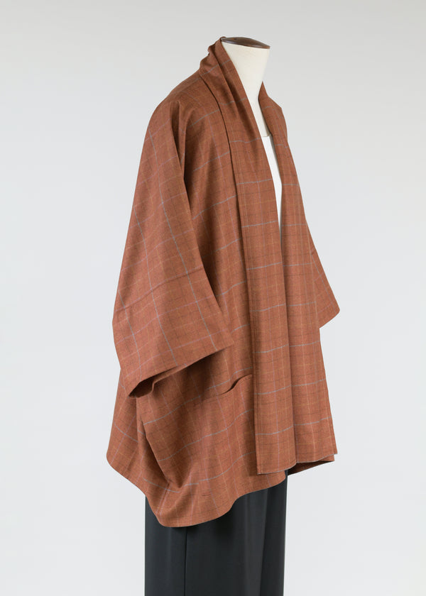 Eskandar Wide Short Slv Scrunch Shawl Collar Jkt - Long