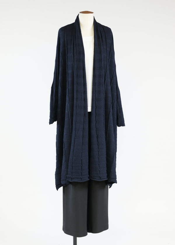 eskandar wide square shawl collar cardi coat - very long