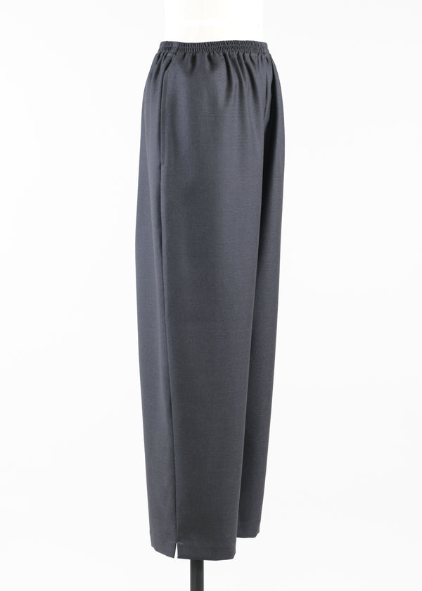 Eskandar Wool Cashmere Mix Longer Japanese Trouser With Ankle Slits