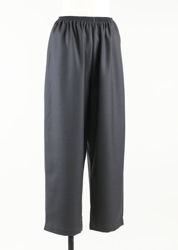 eskandar wool cashmere mix longer japanese trouser with ankle slits