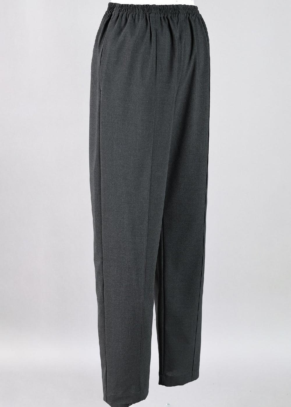 eskandar wool slimmer regular trousers with front seam stitch detail