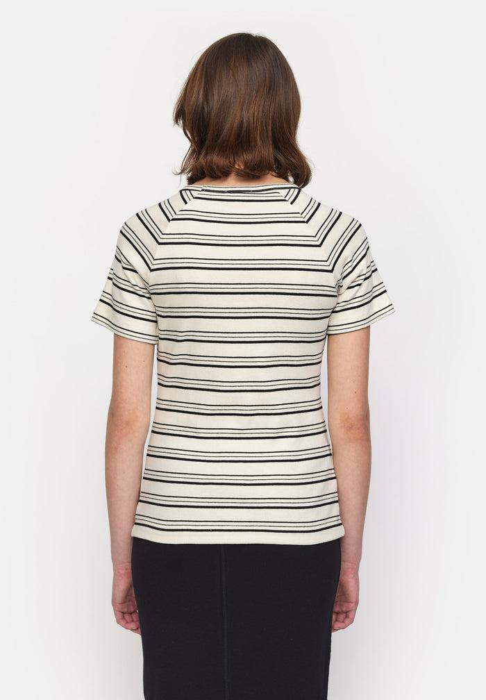 Esmé Studios Blossom SS O-neck Rib T-shirt GOTS - Black Stripe