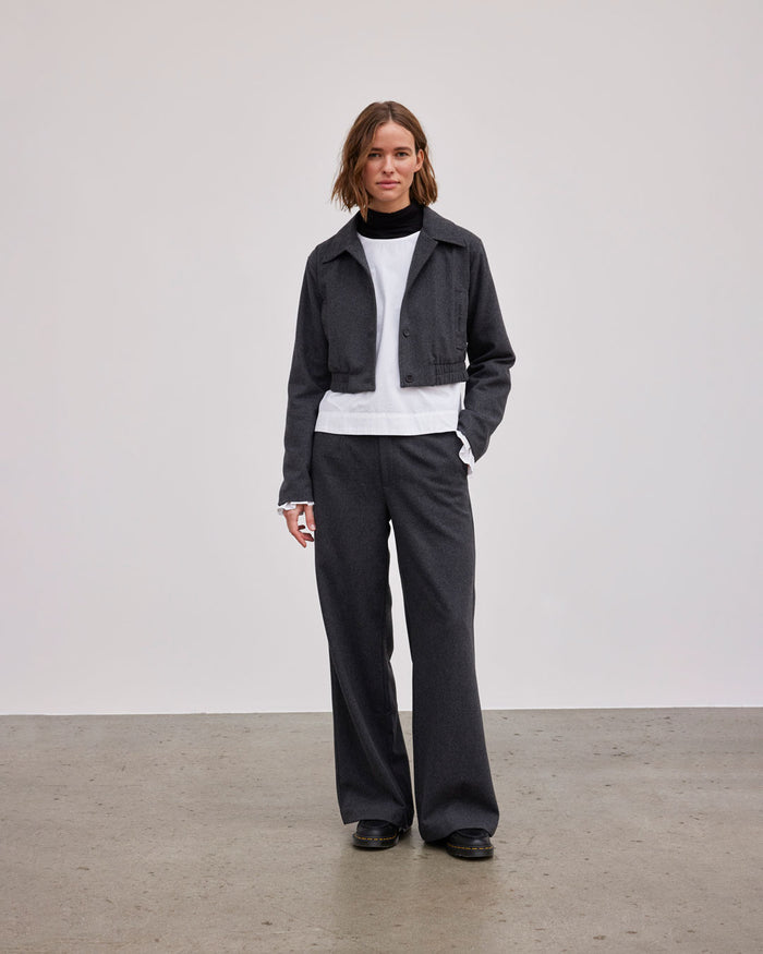 Esmé Studios ESBalmi Short Wool Jacket GRS - Gray Melange