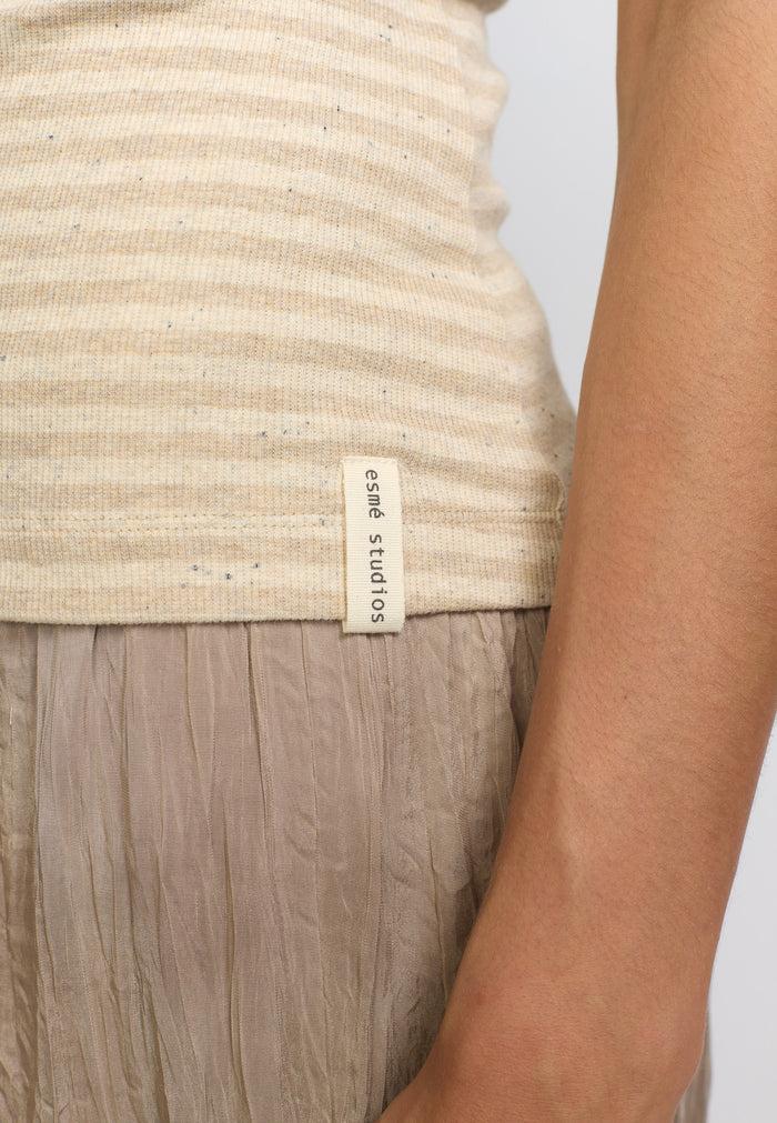 Esmé Studios ESBloom Stripe 2/4 T-shirt GOTS - Buttercream