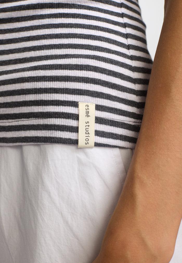 Esmé Studios ESBloom Stripe 2/4 T-shirt GOTS - Nine Iron
