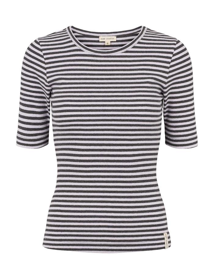 Esmé Studios ESBloom Stripe 2/4 T-shirt GOTS - Nine Iron