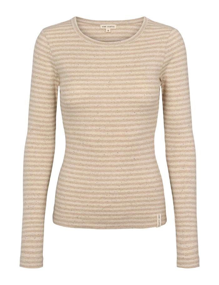 Esmé Studios ESBloom Stripe LS Top GOTS - Buttercream