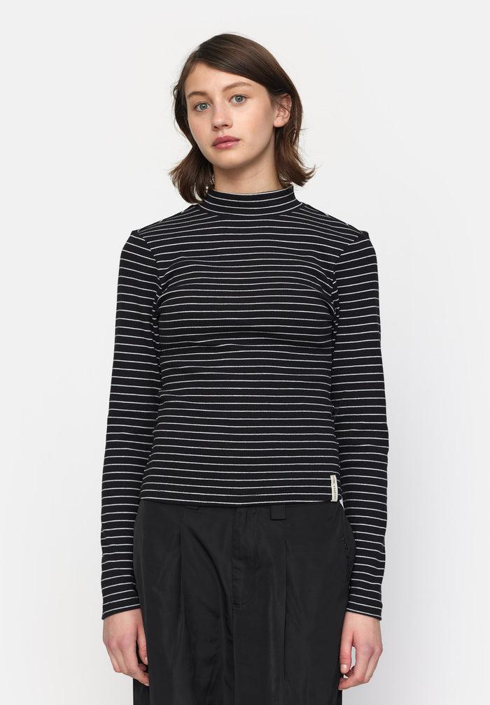 esmé studios ESBlossom Stripe LS Turtleneck GOTS - Black