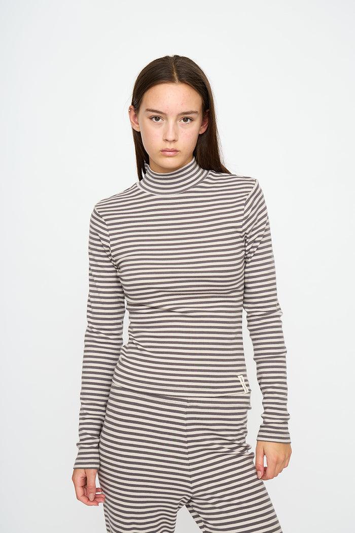 Esmé Studios ESBlossom Stripe LS Turtleneck GOTS - Nacreous Clouds