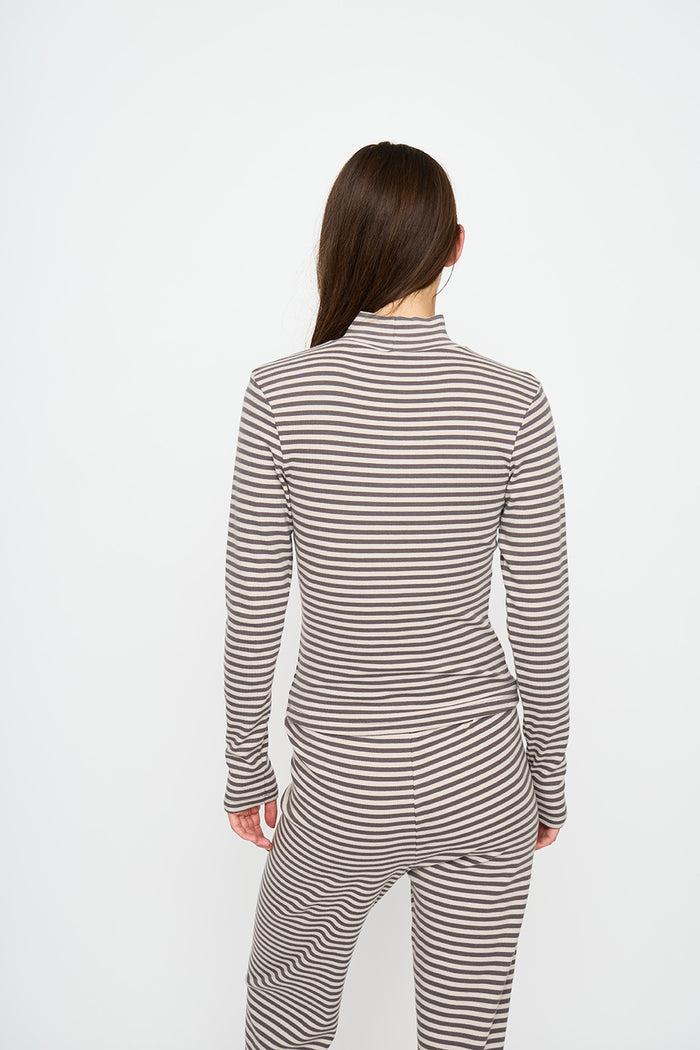 Esmé Studios ESBlossom Stripe LS Turtleneck GOTS - Nacreous Clouds