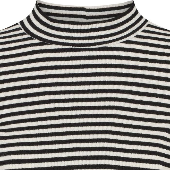 Esmé Studios ESBlossom Stripe LS Turtleneck GOTS - Snow White Black Stripe