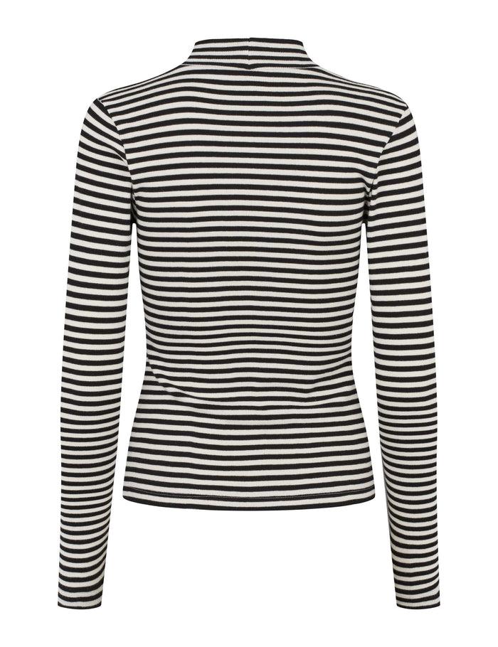 Esmé Studios ESBlossom Stripe LS Turtleneck GOTS - Snow White Black Stripe