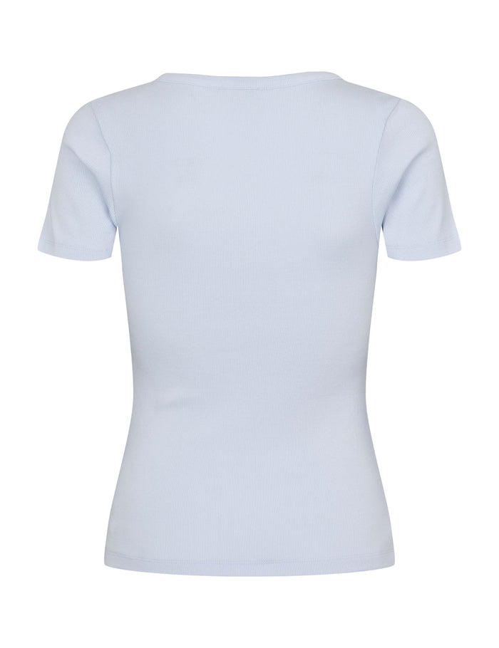 Esmé Studios ESBlossom Wide O-neck Top GOTS - Halogen Blue