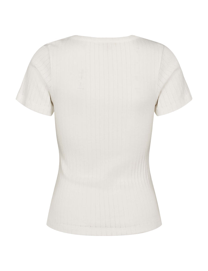 Esmé Studios ESElla Wide O-neck Top GOTS - Snow White