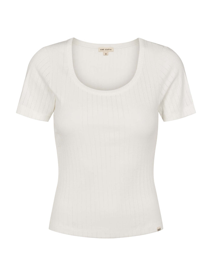esmé studios ESElla Wide O-neck Top GOTS - Snow White