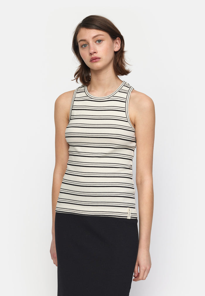 esmé studios Blossom Tank Top GOTS - Black Stripe