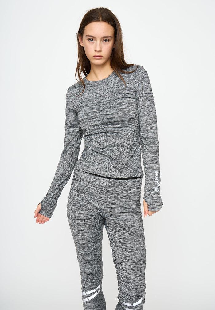 esmé studios ESAgneta LS Top - Gray Melange