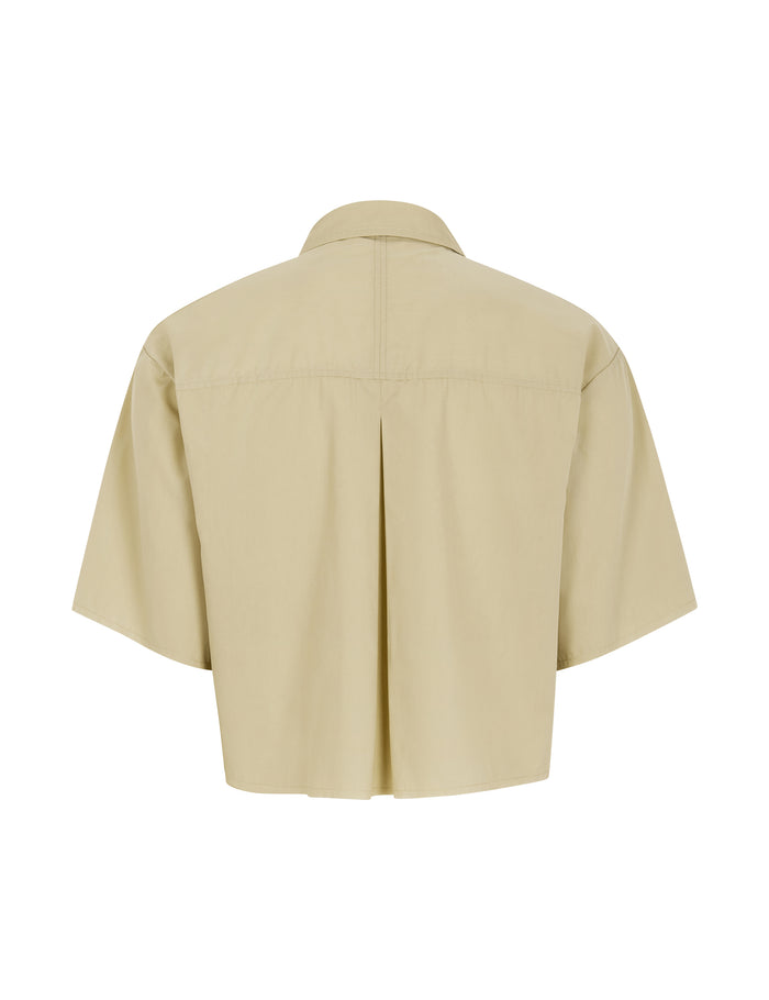 Esmé Studios ESBilly Cropped Shirt - Safari