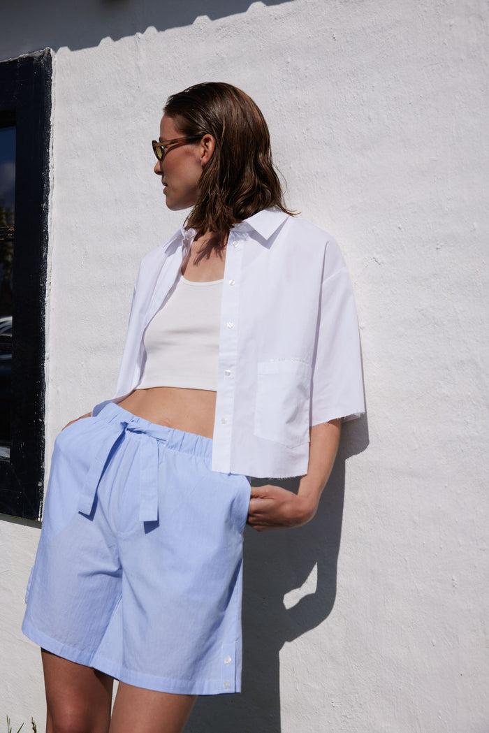 Esmé Studios ESBilly Cropped Shirt - White