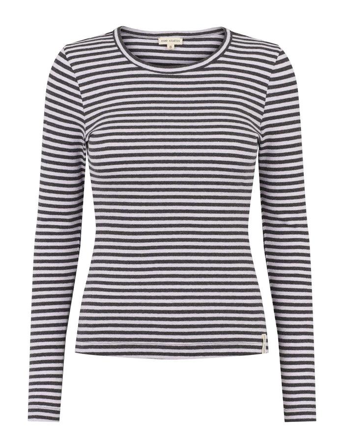 Esmé Studios ESBloom Stripe LS Top GOTS - Nine Iron
