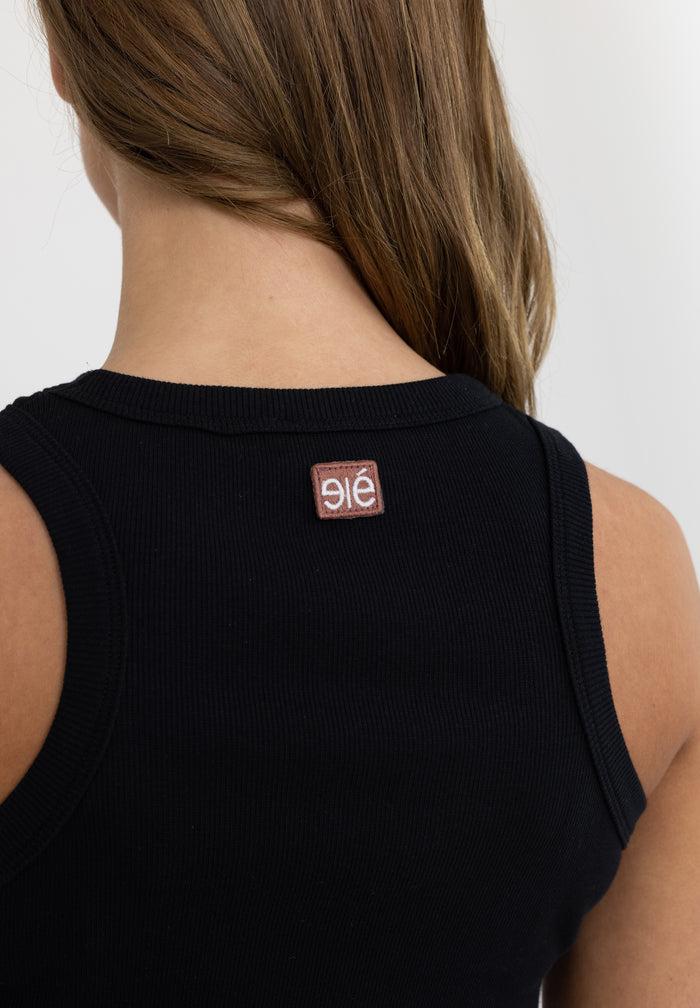 Esmé Studios ESBlossom Racerback Rib Tank - Black