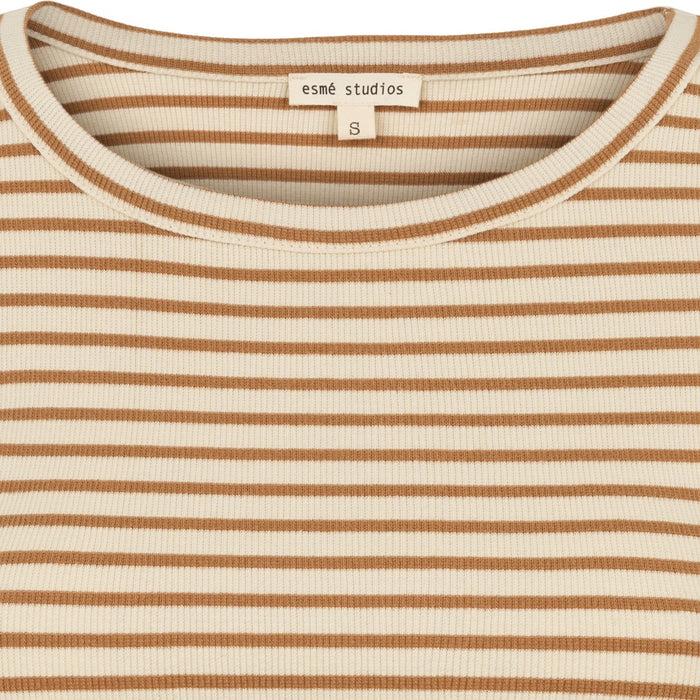 Esmé Studios ESBlossom Stripe LS Top GOTS - Fog